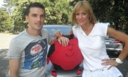 Roxana Ciuhulescu a jucat ping-pong cu Marius Bilasco de la Steaua pe capota masinii